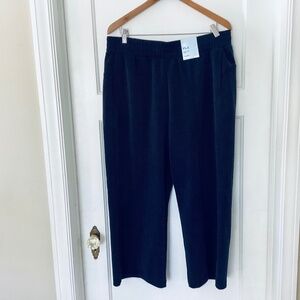 FLX Urban Commuter High Rise Crop wide leg Soft touch Pull on Pants Size XL NWT